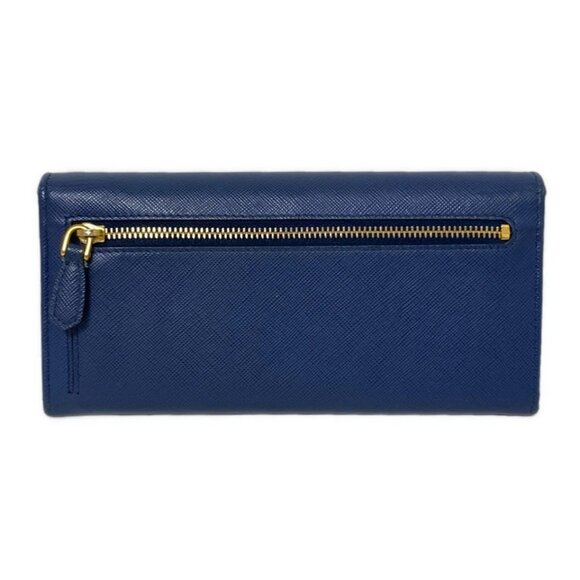 PRADA - Navy Saffiano Leather Long Wallet 198-071125 - Picture 2 of 9